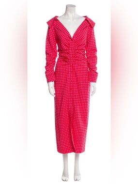 Lela Rose Pink & red Gingham dress